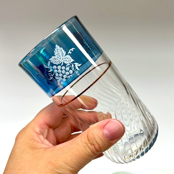 Vintage set on 6 Borgonovo Italy glass tumblers - Picture 3 of 10